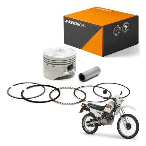 Kit Pistão com Anéis Magnetron Honda Cg 125 Cargo Today 1992 a 2000 Xlr 125 1997 a 2002 1,00 mm