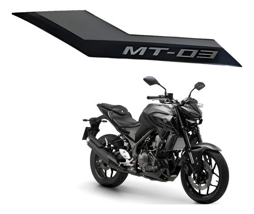 Adesivo da Aba do Tanque Direita Yamaha Mt-03 2022 em diante Preto