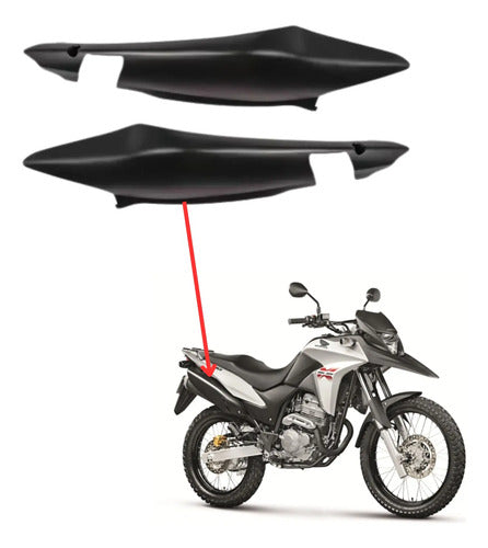 Par de Rabetas Laterais Paramotos Honda Xre 300 2013 a 2015 Cinza Fosco