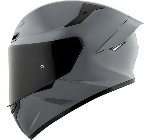 Capacete KYT TT-Course Solid Cinza Fosco Tamanho 58/M