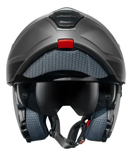Capacete Escamoteável Norisk Vortex Solid com Óculos Solar Interno Cinza Fosco