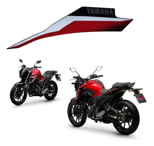 Adesivo da Rabeta Lateral Esquerda Yamaha Fazer Fz25 250 2024 Vermelho