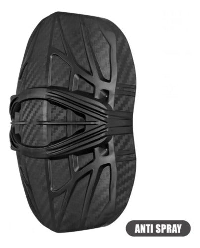 Paralama Traseiro Antispray Scam Yamaha Fazer Fz15 150 2023 a 2025 Preto Fosco