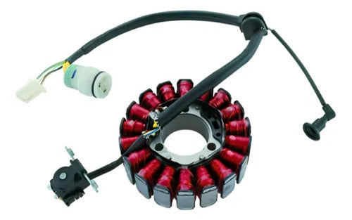 Magneto Estator com Bobina de Pulso Magnetron Yamaha Xtz 125 2011 em diante
