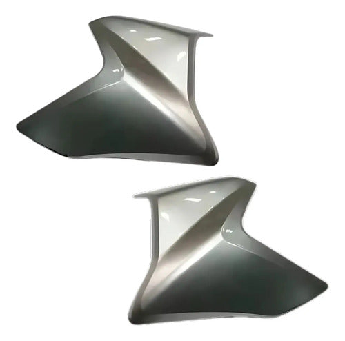 Par de Guias de Ar Abas do Tanque Paramotos Honda Cb 300r 2009 a 2010 Prata