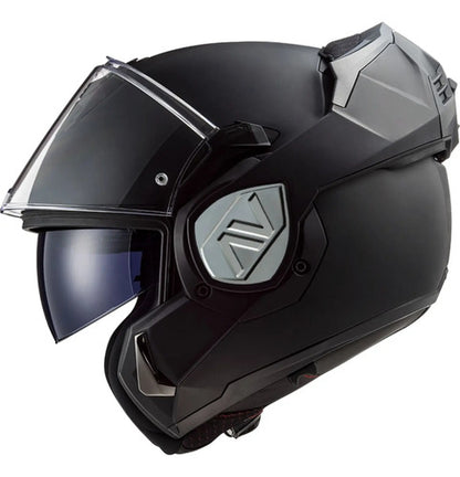 Capacete Escamoteável LS2 FF906 Advant Solid com Óculos Solar Interno Preto Fosco