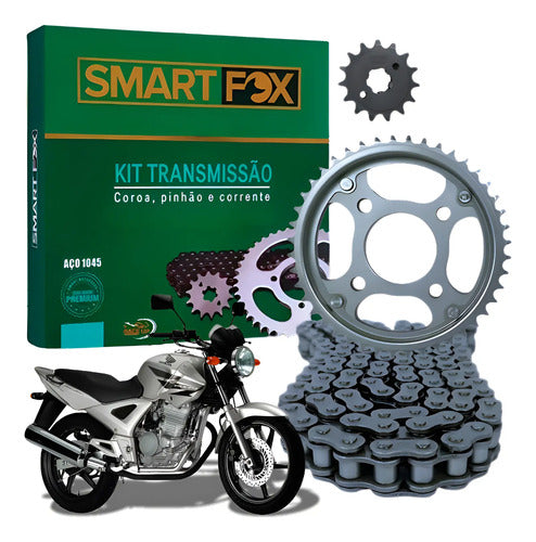 Kit Relação Smartfox sem Retentor Honda Cbx 250 Twister 2001 em diante 520H 106L 37/13T