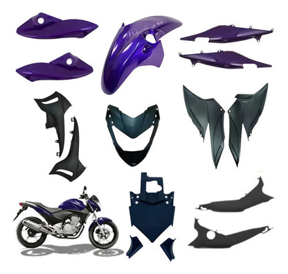 Kit Carenagem Completo Paramotos Honda Cb 300r 2009 a 2012 Roxo Metálico