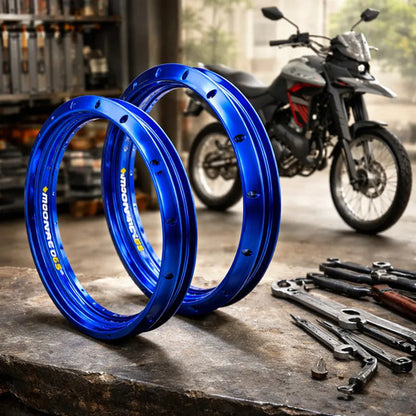 Par de Aros de Roda GS Monaco Yamaha Lander 250 2018 a 2026 1.85x21 e 2.15x18 Azul