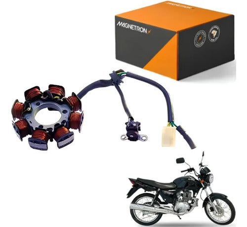 Magneto Estator com Bobina de Pulso Magnetron Honda Cg 150 Titan 2004 a 2008