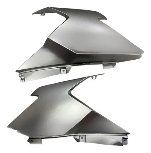 Par de Aletas Abas do Tanque Paramotos Honda Cg 160 Titan 2025 em diante Cinza Fosco