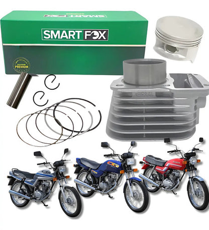 Kit Cilindro Pistão e Anéis Smartfox Honda Cg 125 Titan Today 1992 a 1999
