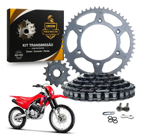 Kit Relação Iron Premium com Retentor Honda Crf 250f 2019 em diante 520 112L 50/13T
