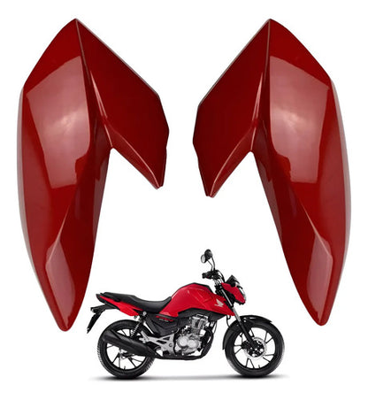 Par de Abas do Tanque Paramotos Honda Cg 160 Fan Start 2016 a 2021 Vermelho