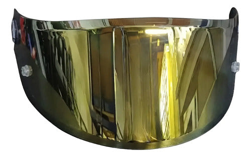 Viseira MT Helmets V-14B Targo S e Axxis Hummer Espelhada Dourado