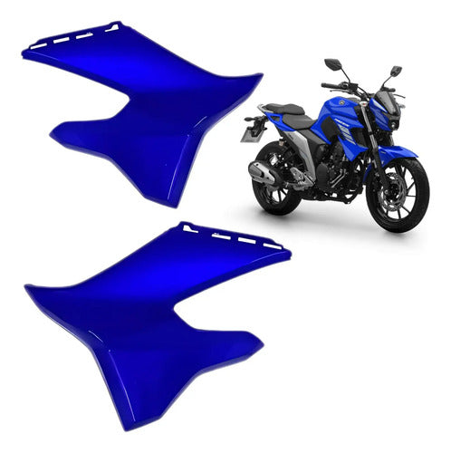 Par de Abas do Tanque Inferiores Paramotos Yamaha Fazer Fz25 250 Azul