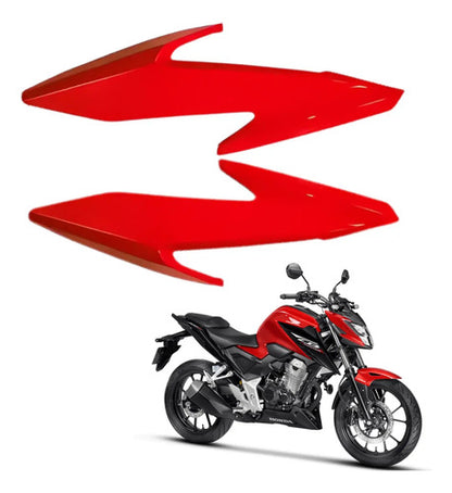 Bananinha Par de Carenagens Laterais do Farol Paramotos Honda Cb 300f Twister 2023 a 2025 Vermelho