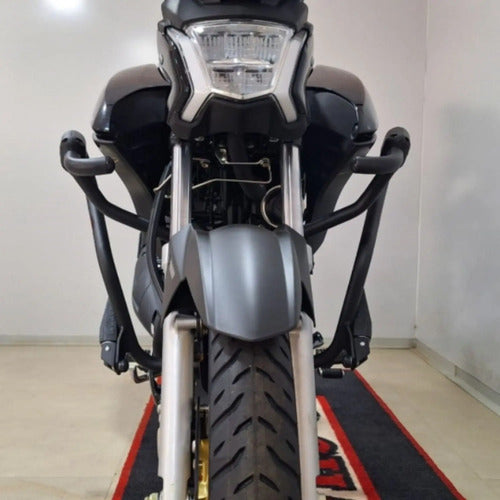 Protetor de Motor com Pedaleira Chapam Yamaha Factor Dx 150 2025 em diante Preto Fosco