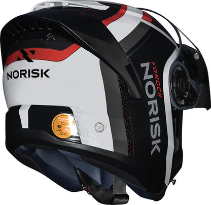 Capacete Escamoteável Norisk Force II Kore com Óculos Solar Interno Prata Brilhante