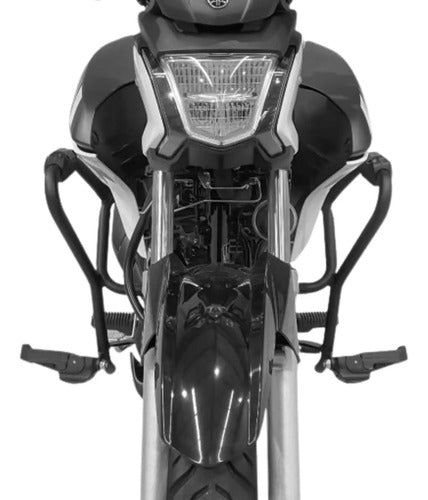 Protetor de Motor com Pedaleira Scam Yamaha Factor Dx 150 2025 em diante Preto Fosco