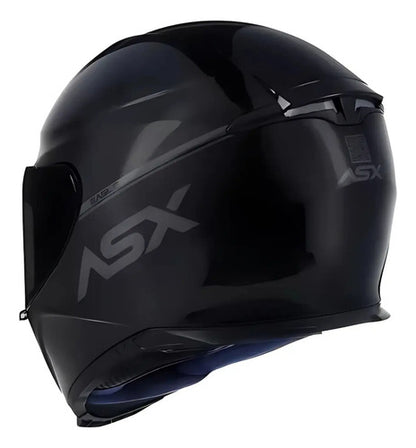 Capacete ASX Eagle Solid Preto Cinza Brilhante