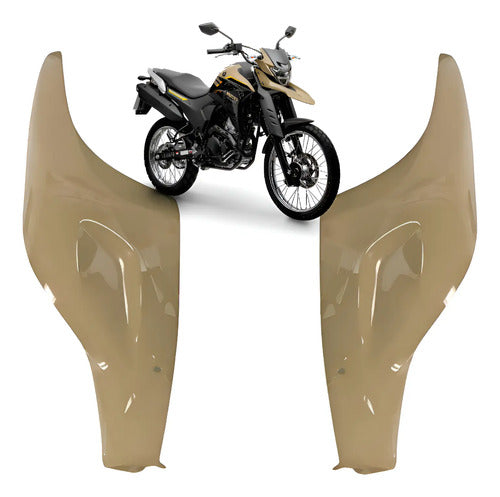 Par de Capas do Tanque Paramotos Yamaha Lander 250 2020 a 2024 Bege