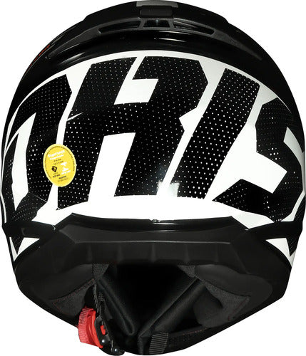 Capacete Norisk Razor Full Preto Branco Brilhante