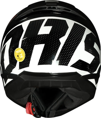 Capacete Norisk Razor Full Preto Branco Brilhante
