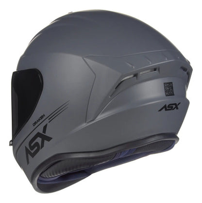 Capacete ASX Draken Solid Cinza Fosco
