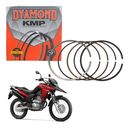 Jogo de Anéis do Pistão KMP Dyamond Honda Xre 300 2009 a 2023 Cb 300r 2009 a 2015 0,25