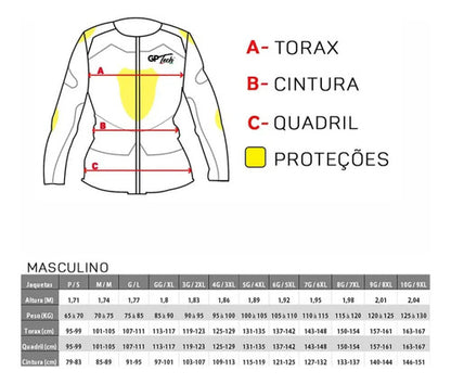 Jaqueta GP Tech Soft Casual Resistente à Água Masculina Preto Cinza