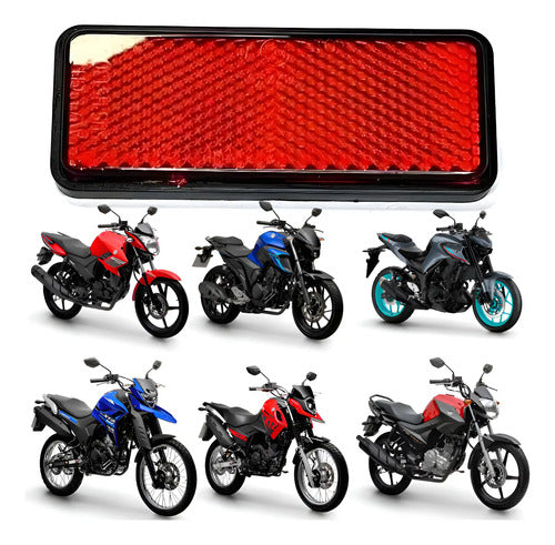 Refletor Olho de Gato Traseiro Yamaha Factor 125 Factor Fazer Crosser 150 Fazer Lander 250 Vermelho