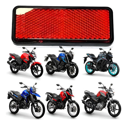 Refletor Olho de Gato Traseiro Yamaha Factor 125 Factor Fazer Crosser 150 Fazer Lander 250 Vermelho
