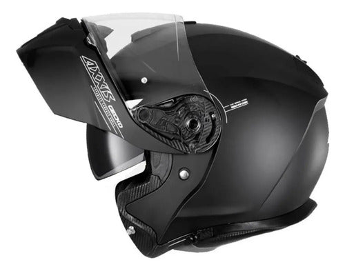 Capacete Escamoteável Axxis Gecko SV Solid com Óculos Solar Interno Preto Fosco