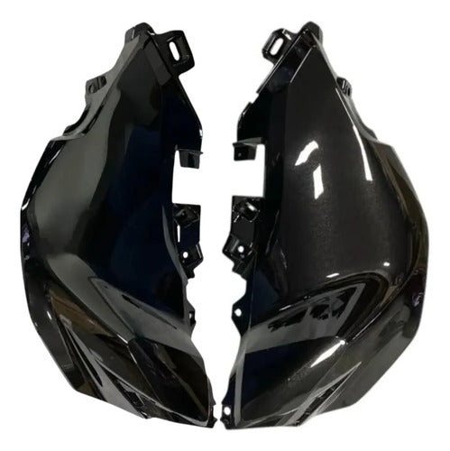 Par de Capas do Tanque Paramotos Honda Cg 160 Titan 2025 em diante Preto Metálico