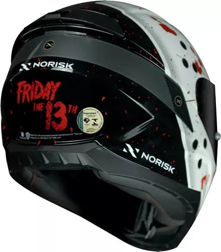 Capacete Norisk Razor Jason Mask Cinza Brilhante