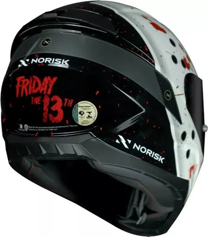 Capacete Norisk Razor Jason Mask Cinza Brilhante