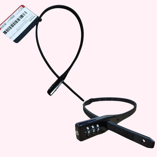 Cadeado Anti-furto Ziper Com Segredo 530mm Preto Shiver