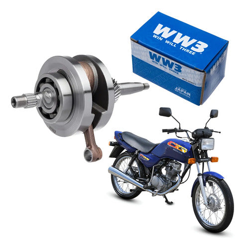 Virabrequim com Biela e Rolamentos WW3 Honda Cg 125 Titan Today 1992 a 1999