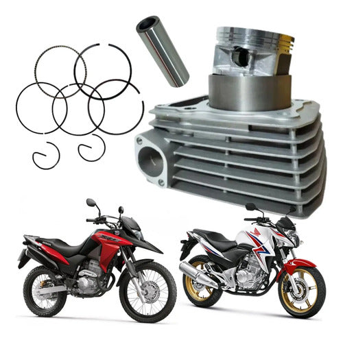 Kit Cilindro Pistão e Anéis Smartfox Honda Xre 300 2009 a 2022 Cb 300r 2009 em diante