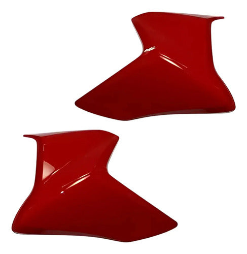 Par de Guias de Ar Abas do Tanque Paramotos Honda Cb 300r 2013 em diante Vermelho