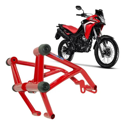 Protetor de Motor Stunt Race Street Cage Honda Tornado Sahara 300 2024 em diante Vermelho