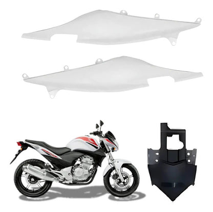 Kit Rabeta Lateral Completa Paramotos Honda Cb 300r 2012 Branco
