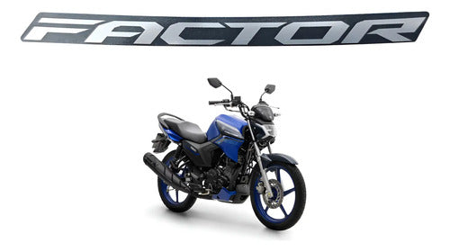 Adesivo Emblema da Capa do Tanque Yamaha Factor Dx 150 2025 Azul Metálico