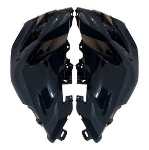 Par de Capas do Tanque Paramotos Honda Cg 160 Fan 2025 em diante Preto Metálico