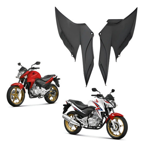 Par de Tampas Laterais Paramotos Honda Cb 300r 2009 a 2015 Preto