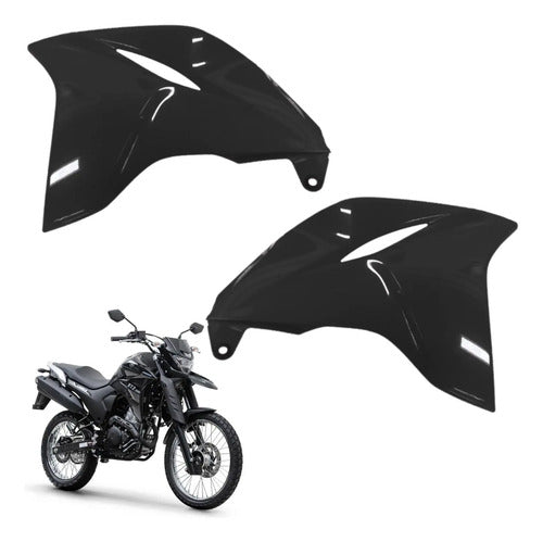 Par de Guias de Ar Abas do Tanque Paramotos Yamaha Lander 250 2020 a 2024 Preto