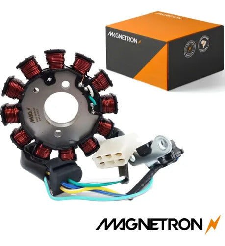 Magneto Estator com Bobina de Pulso Magnetron Honda Biz 125 2011 a 2015