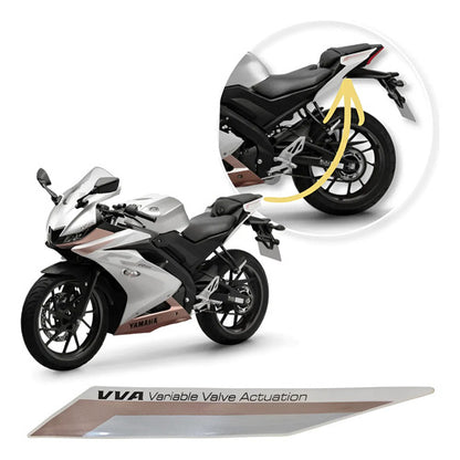 Adesivo da Rabeta Traseira Esquerda Yamaha Yzf-R15 2026 em diante Branco Metálico