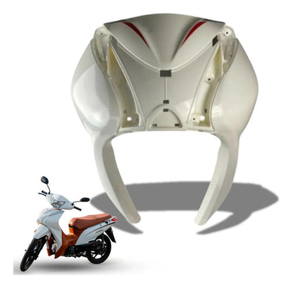 Carenagem Frontal Bico Smartfox Shineray Jet 50 125 2023 a 2025 Branco Perolizado